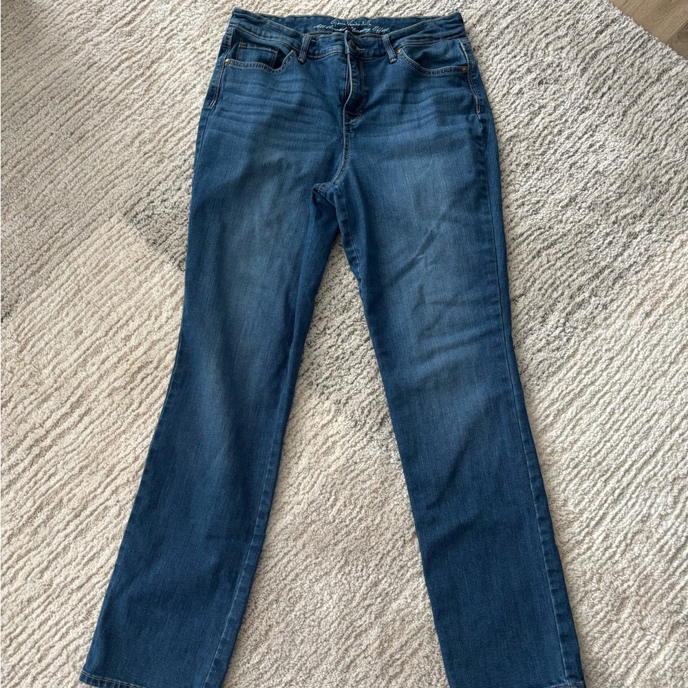 Gloria Vanderbilt Dark Blue Straight Leg Jeans